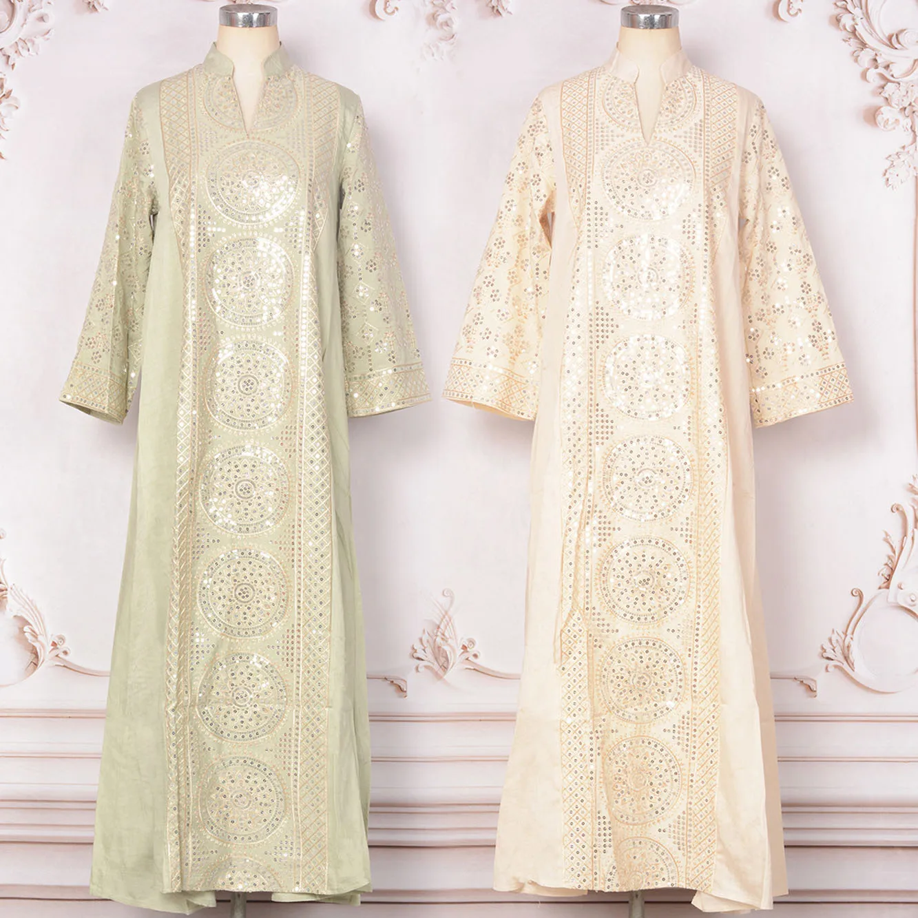 African Abaya Dress for Muslim Women, Thread Embroidery Islamic Kaftan, Dubai Saudi Moroccan Evening Party Ramadan Arabic Gown