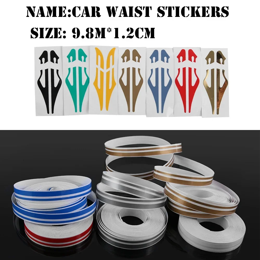 1 Roll Multicolor Striping Pin Stripe Steamline Double Line Tape Car Body Decal Vinyl Sticker Car Decoration Styling Tools