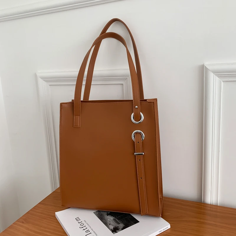 2026 High Quality PU Tote Bag Large Capacity Elegant Shoulder Bag Fashion Casual Handbag Versatile for College Students 가방