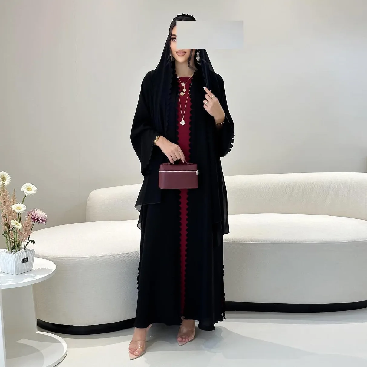 

Dubai Front Kimono Open Abaya Hijab for Women Jalabiya Muslim Dress Djellaba Turkey Kaftan Jalabiya Caftan Islamic Clothing Robe