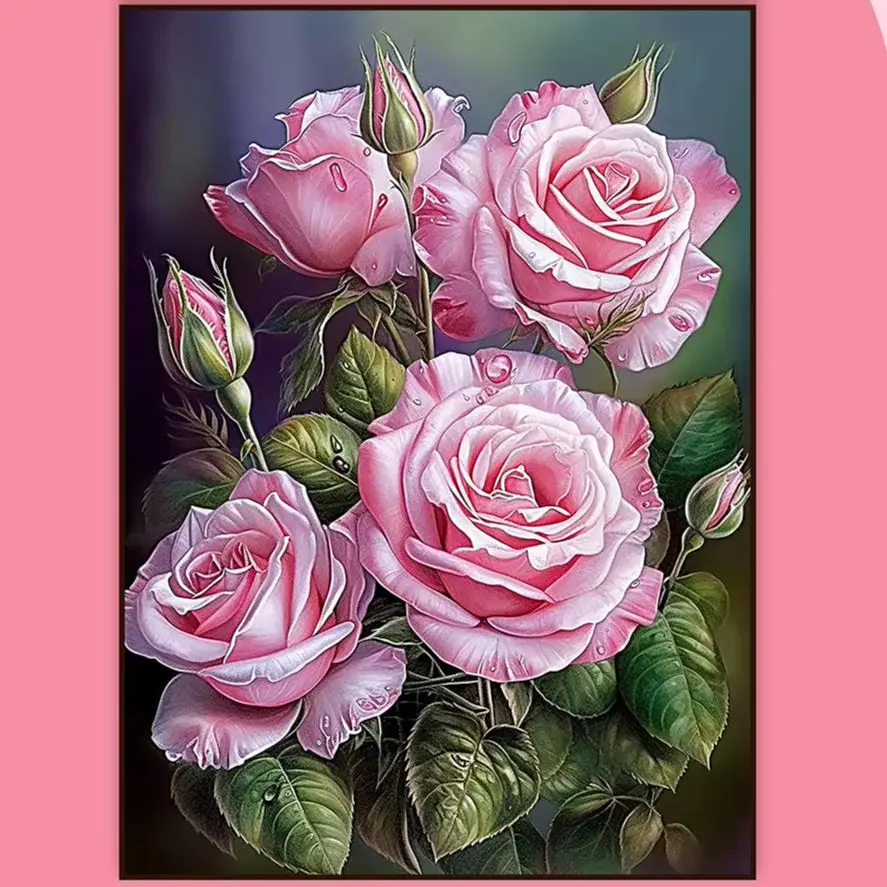 Foreveryoung Radiant Roses Diamond Painting Kit, 16