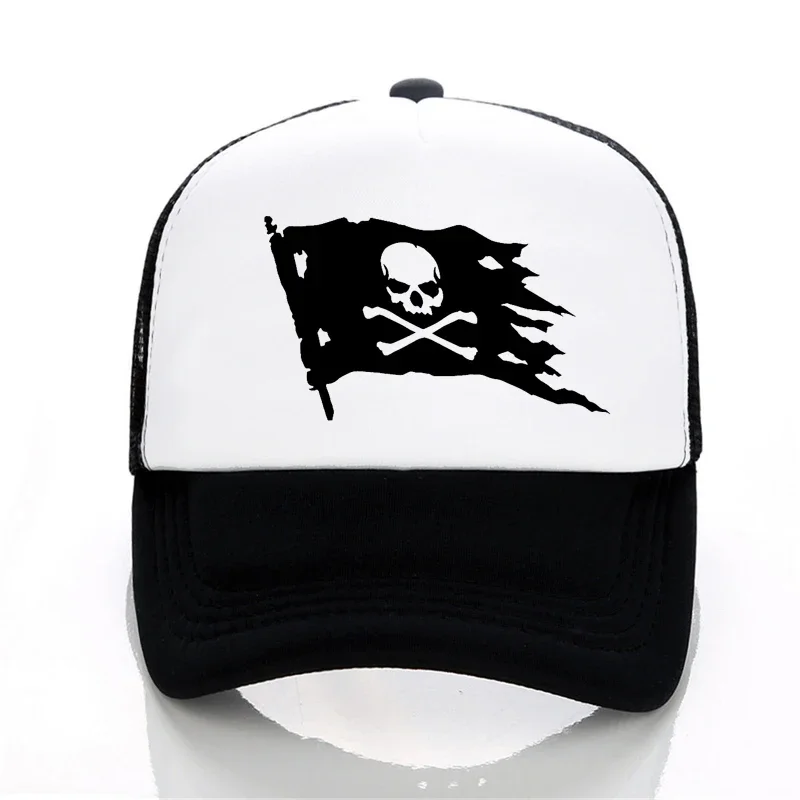 

Pirate Skull Flag print Baseball Cap Women Men Mesh cool summer sun hat adjustable Snapback Hat