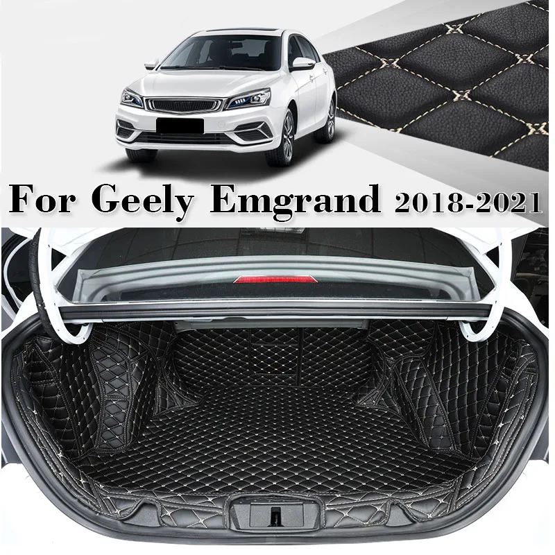 

Custom Fit Car full Rear Trunk Mats Waterproof Protective Pads Carpet Cover High Side Cargo Liner For Geely Emgrand 2018-2021