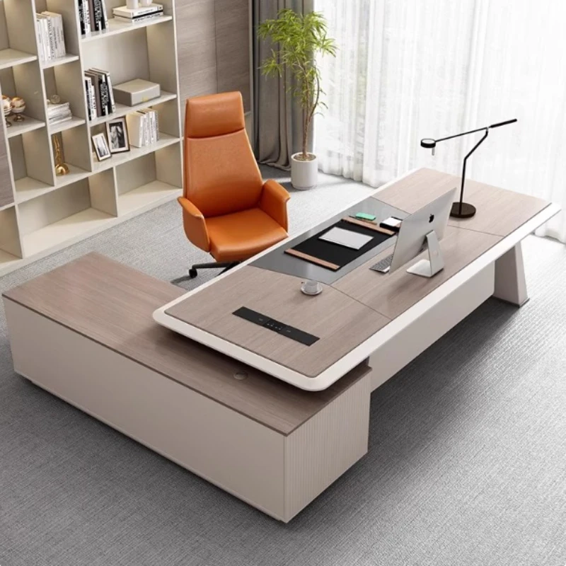 

Modern Upgrade Office Desk Wide Brown Luxury Writing Executive Computer Desks Study Wooden Student Escritorio Oficina Furniture