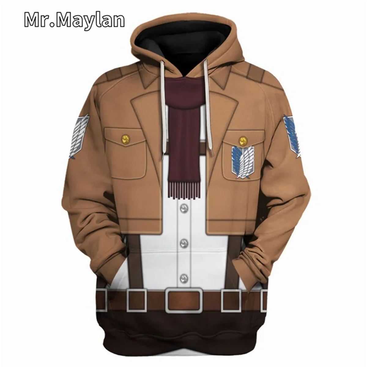 Mikasa Ackerman Cosplay Costume Apparel 3D Printed Unisex Hoodie Men Sweatshirt Streetwear Zip Pullover Casual Jacket Tracksuits