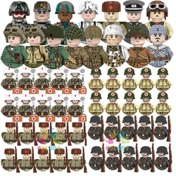 Giocattoli per bambini WW2 Army Building Blocks US sovietica cina francia soldati Mini Action Figures giocattoli educativi per bambini regali di natale