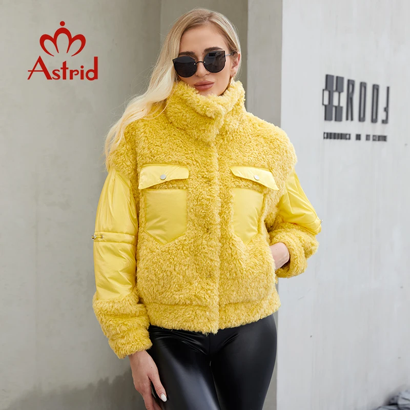 Astrid Autumn New Women's Rabbit Faux Fur Coat Trendy Loose Patchwork Plush Jacket Women Warm Overcoat Oversize Female ZN-DN11-2