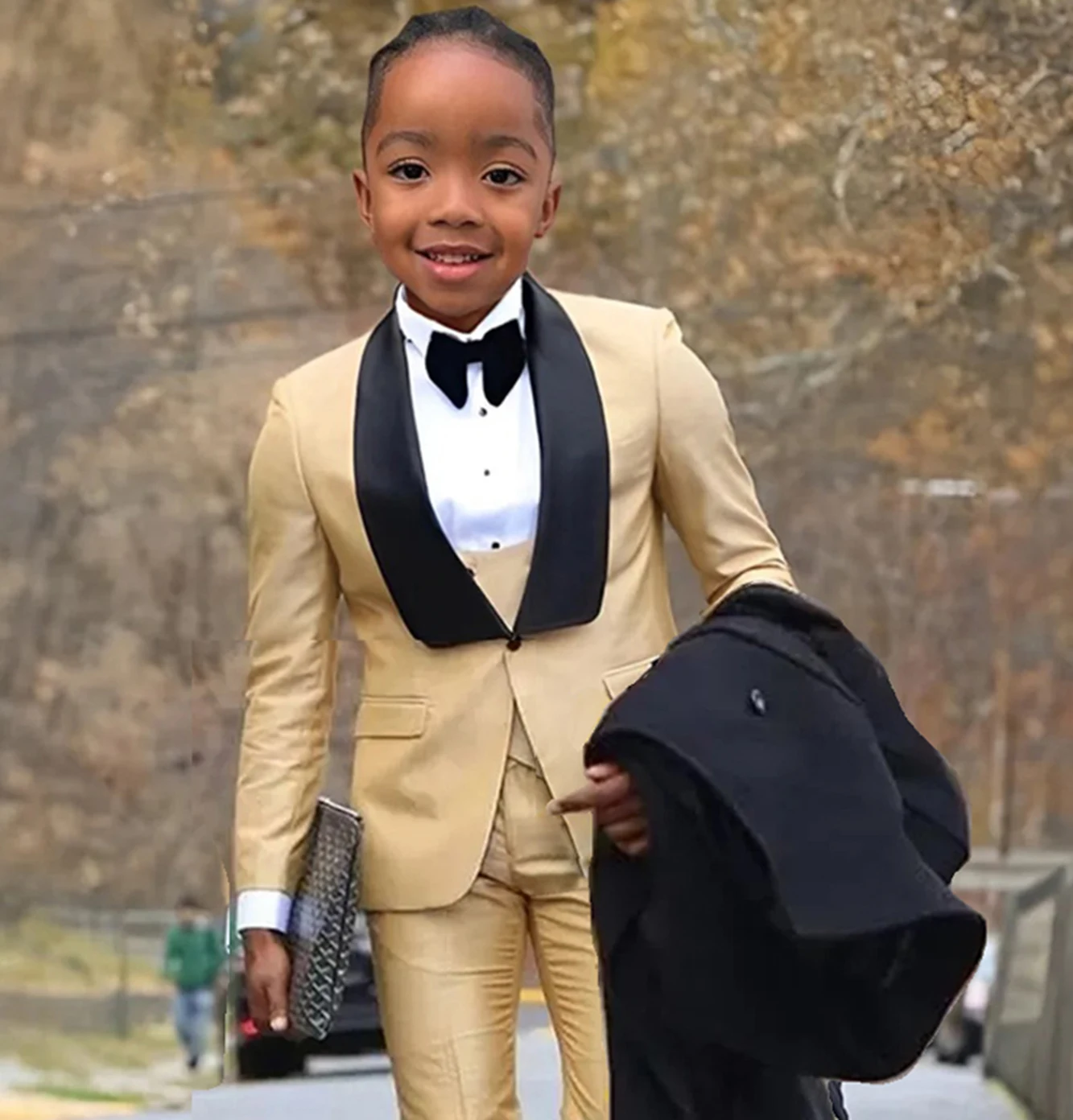 

Boys Wedding Jacket Pants Vest Suit 3 Pieces Kids Blazer Set Formal Business Clothes Party Tuxedo