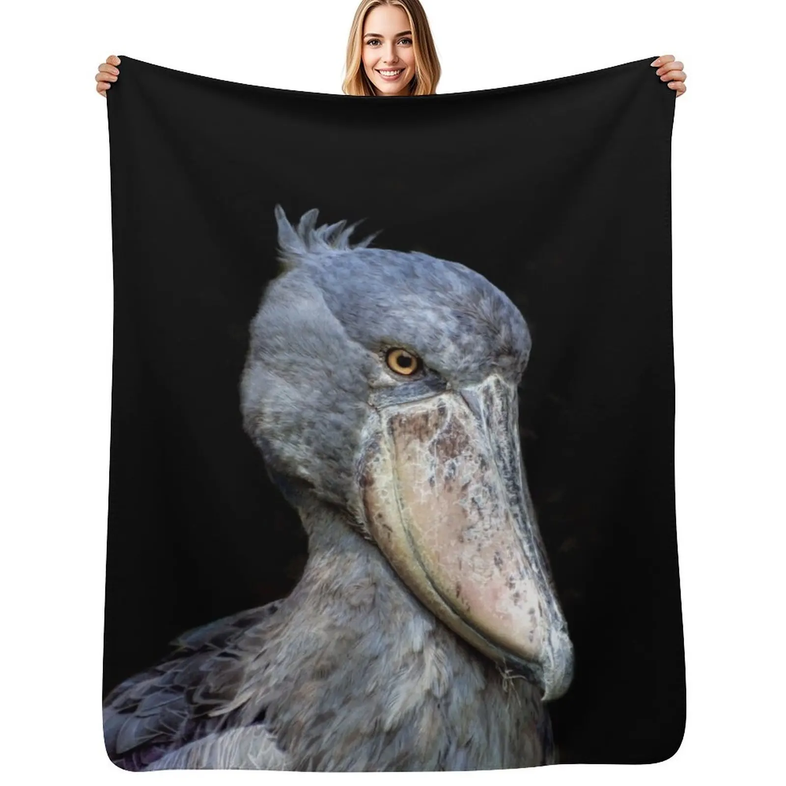 

Shoebill Throw Blanket Soft Bedroom Blanket for Night Sleeping