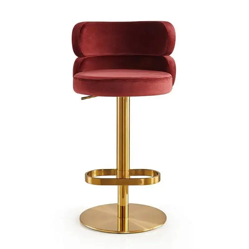Sillas De Bar compactas De lujo, sillas altas giratorias ajustables De acero inoxidable para adultos, Chaise De Bar ergonómico para oficina, muebles De patio trasero