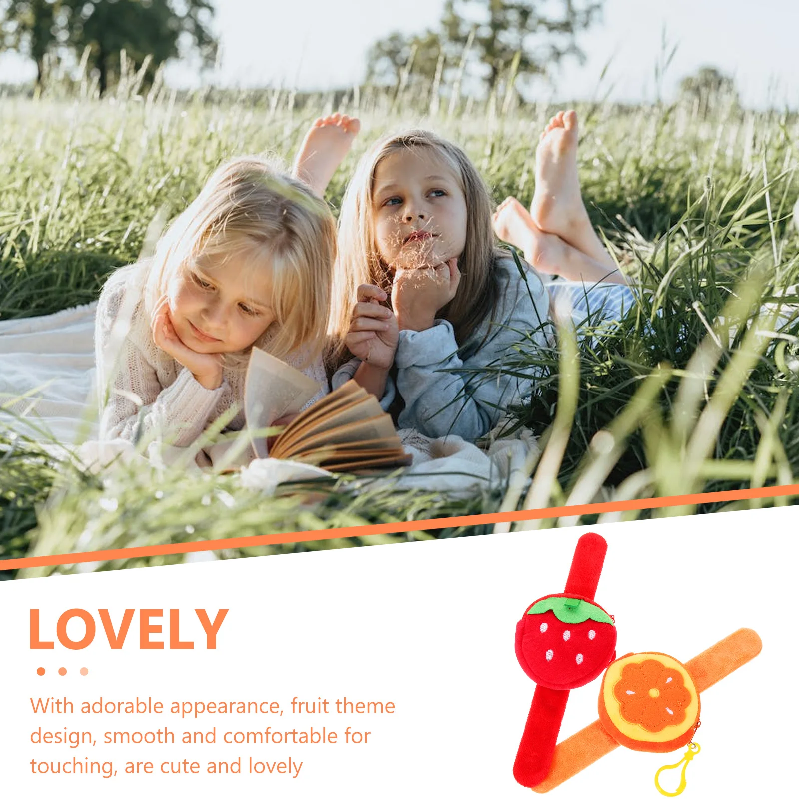 الفراولة السراويل دائرة صفعة سوار الاطفال أساور حزب الديكور معصمه الفاكهة