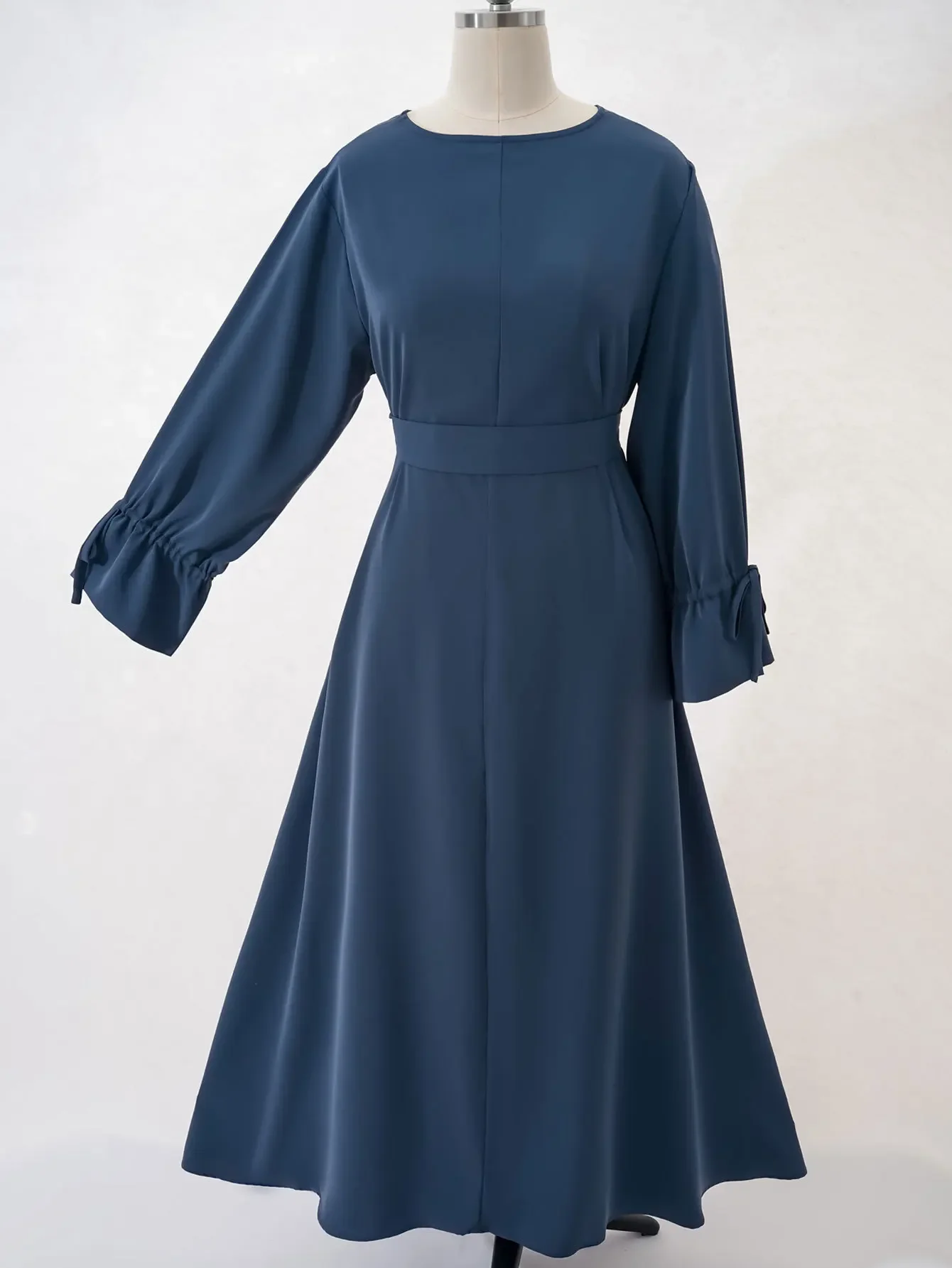 Eid Vrouwen Jurk Moslim Abaya Party Jalabiya Ramadan Lange Jurken Lace-up Mouw Vestidos Largos Arabische Lange Gewaad Marokko kaftan