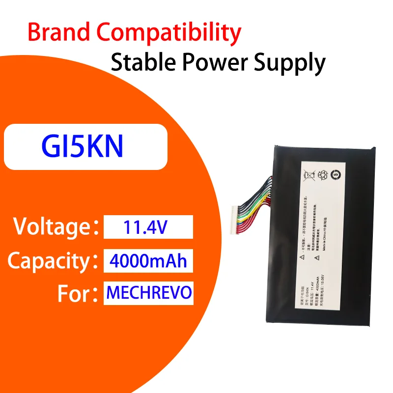 11.4V 4000mAh Laptop Battery Compatible for MECHREVO GI5KN Hasee Z7-KP7GT Z7M-KP7GC Hellfire X5 X6 Circuit Protection Stable