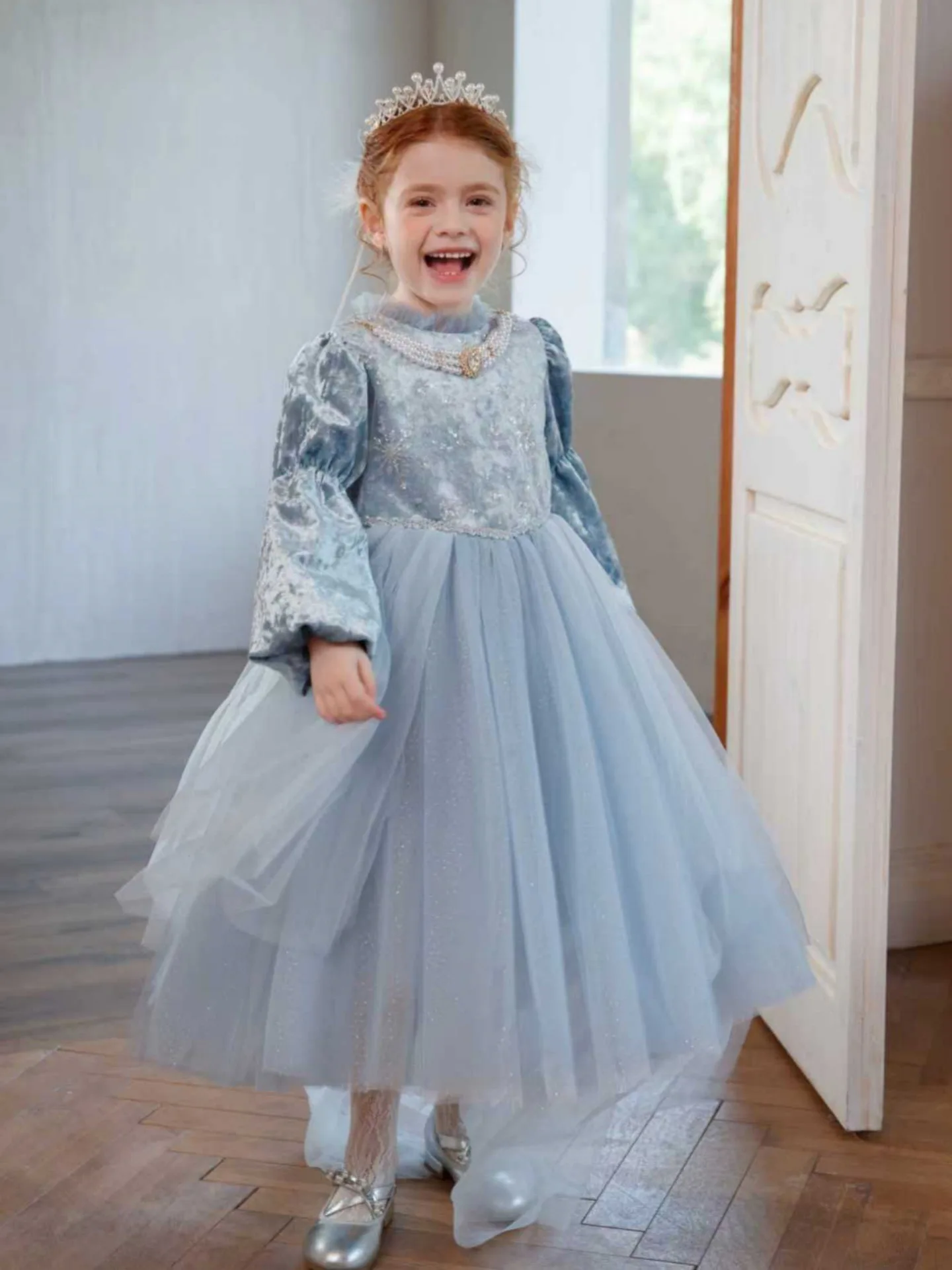 Fall Winter Fleece Hooded Cloak for Kids Girl 2PCS Velvet Princess Dresses Fancy Birthday Carnival Costume Long Sleeve Clothing