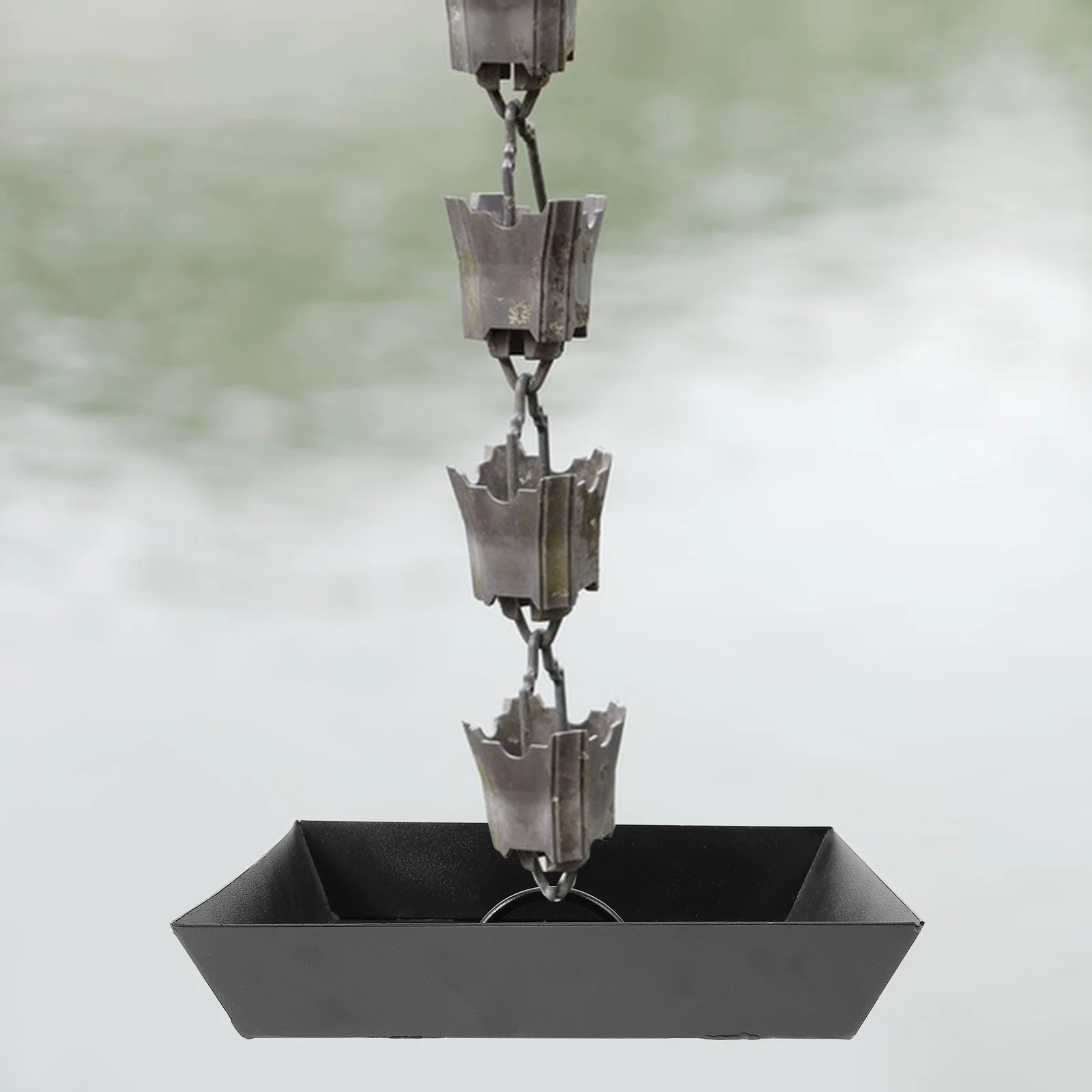 

Aluminium Alloy Rain Chain for Gutters with Decorative Tray Outdoor Garden Chains Hanging Downspout Replacement