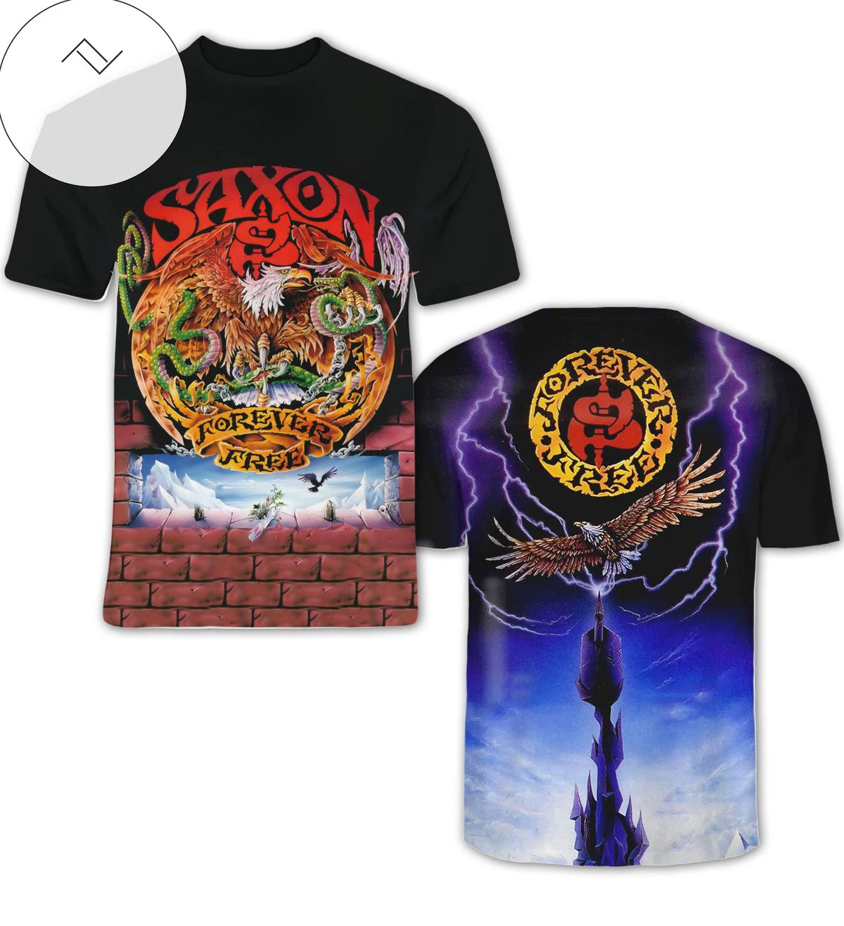 jersey Saxon Album T-shirt 3D Print Unisex Streetwear Summer Men Women Hip Hop Trend Short Sleeve Tees Oversized Y2k Tops