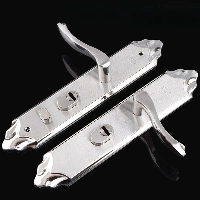 

Stainless Steel Mechanical Door Lock Handle for Home Security Door Thickened Panel Universal Design