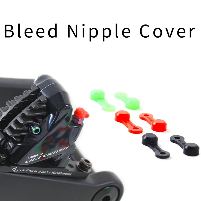 10 Pieces Silicone Brake Bleeder Screw Cap Grease Fitting Cap Dust Cover Brake Bleeder Nipple Cap for Road Mountain Bike