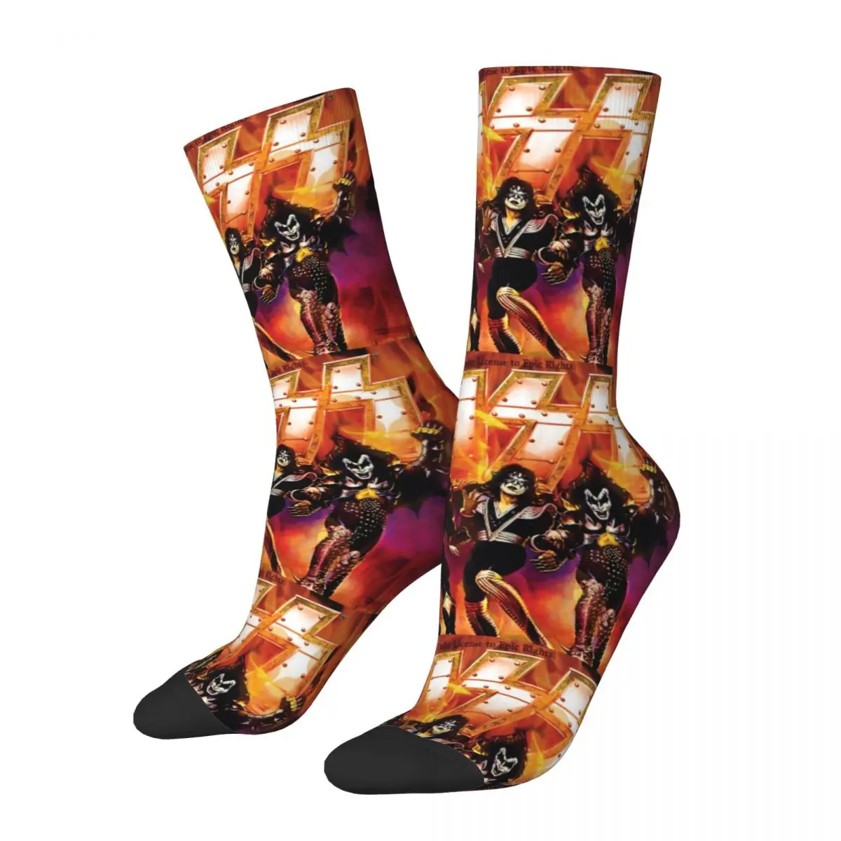 

Kiss The Band Socks Harajuku Super Soft Stockings All Season Long Socks Accessories for Unisex Gifts