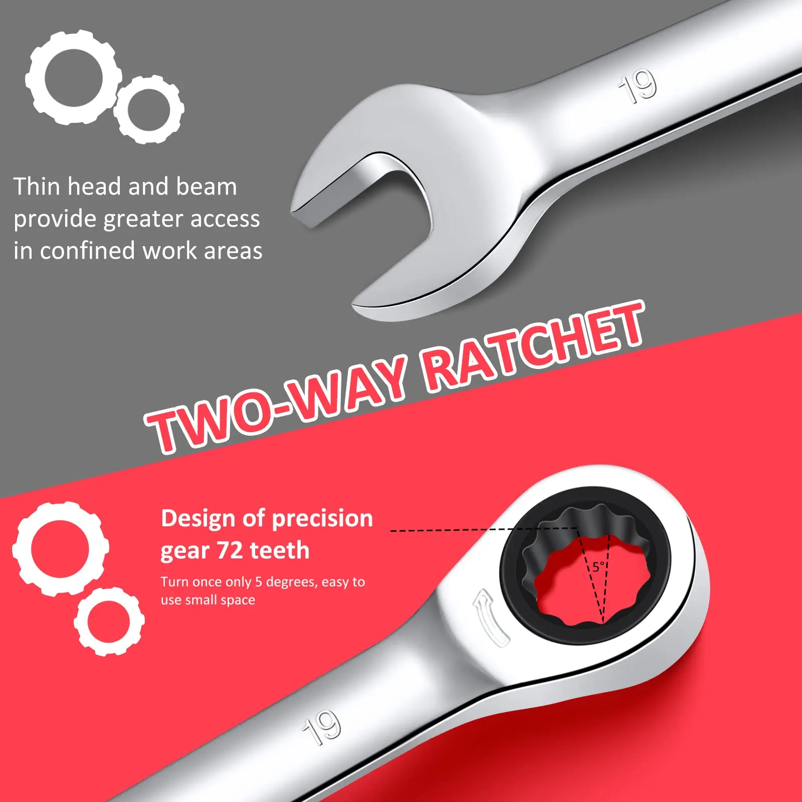 14-Piece Metric Ratcheting Wrench Set 4