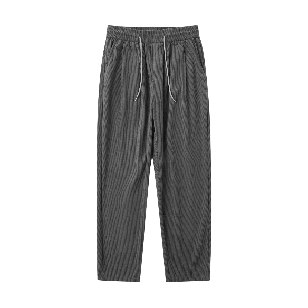 

Men's Corduroy Casual Pants Autumn Season Nine Points Slim Fit Harlan Pants Versatile Loose Elastic Waist Straight Leg Trousers