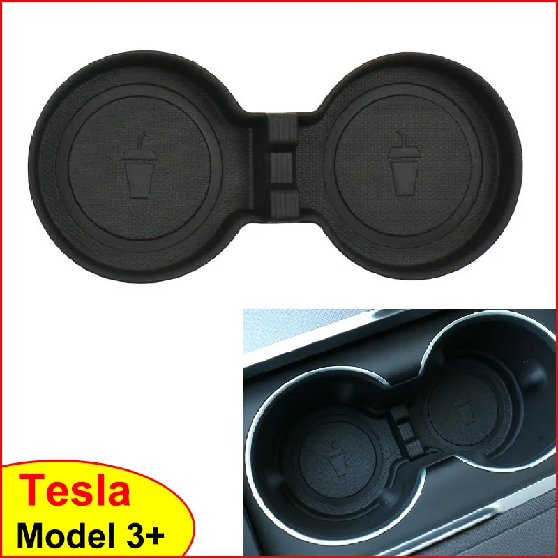 

Water Cup Mat For Tesla Model 3+ Highland 2025 Soft Silicone Center Console Cup Holder Insert Organizer Non-slip Car Accessories