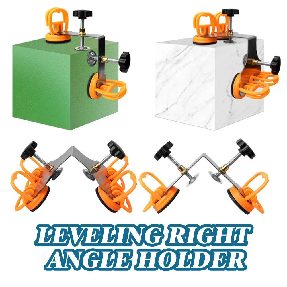 90 Degree Stone Seam Setter Stainless Steel With Suction Cups Seam Joining And Leveling Right Angle For Stone Granite Slab Tile