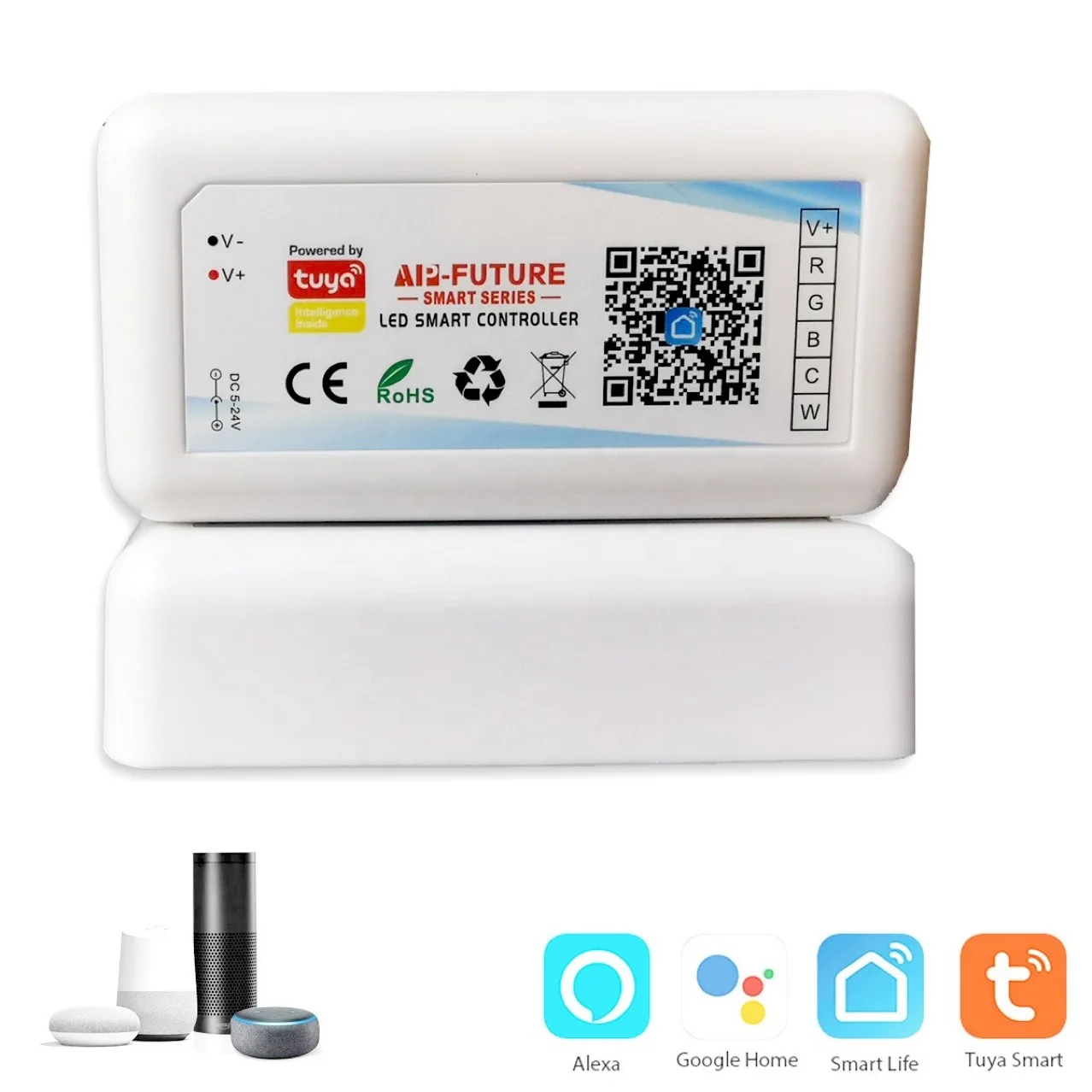 Tuya kontroler Wifi LED Smart Dimmer 5V 12V 24V jednokolorowy/CCT/RGB/RGBW Alexa Google sterowanie aplikacja domowa do paska LED