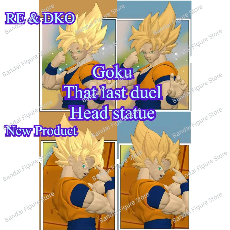 

RE&DKO Dragon Ball Super Saiyan Goku Tht Last Duel голова скульптура комплект аксессуаров аниме фигурка модель коллекция игрушка в подарок