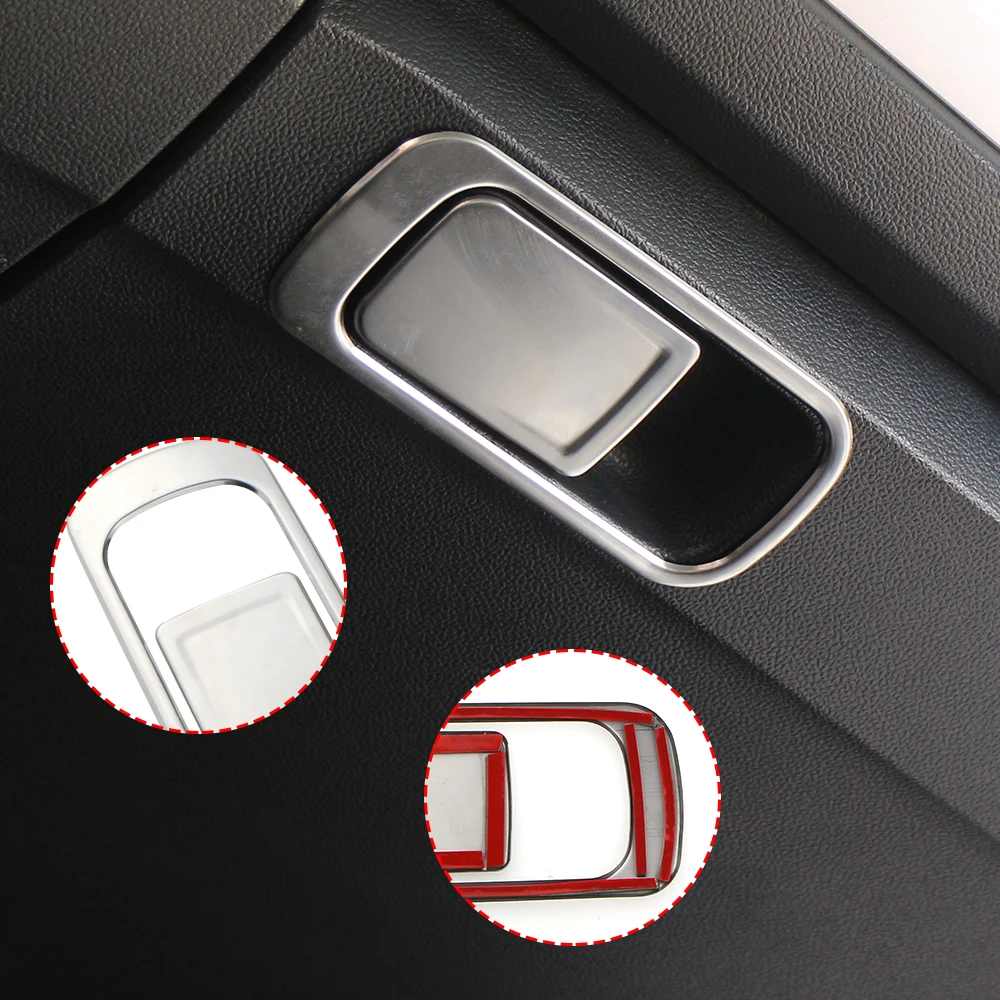 Car Styling Copilot Glove Box Handle Decoration Cover Sticker Trim for Volkswagen VW T-ROC 2018-2023 Interior Auto Accessories