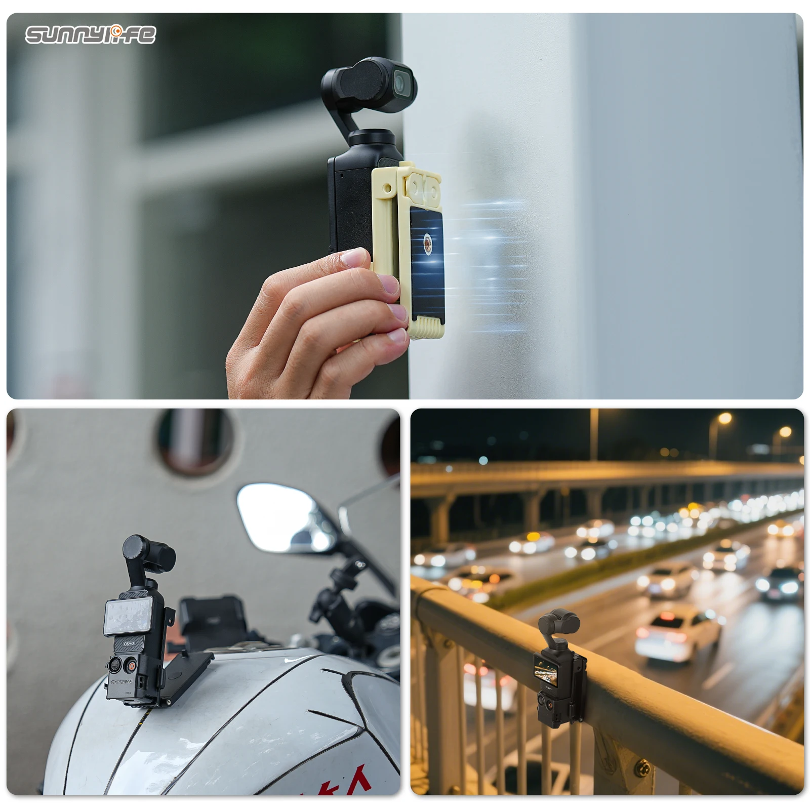 Magnetic Bracket for DJI Osmo Pocket 3 - Adjustable Angle Desktop Stand with Secure Magnetic Base, Black, Compatible with Multip