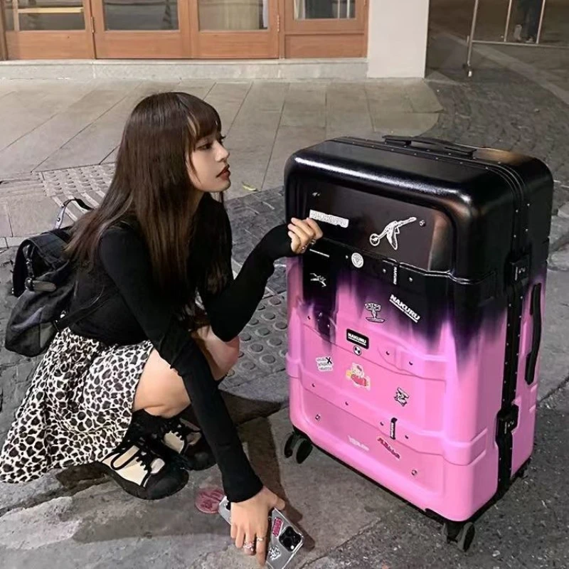 Suitcase Large Capacity 20/29 Password Lock Carry on Luggage Girls' Trolley Case Newest Travel Bag on Wheels Free Shipping