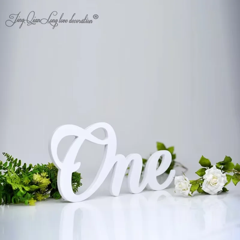 

Custom made One Sign for First Birthday Decor, Freestanding Letters for 1st Birthda