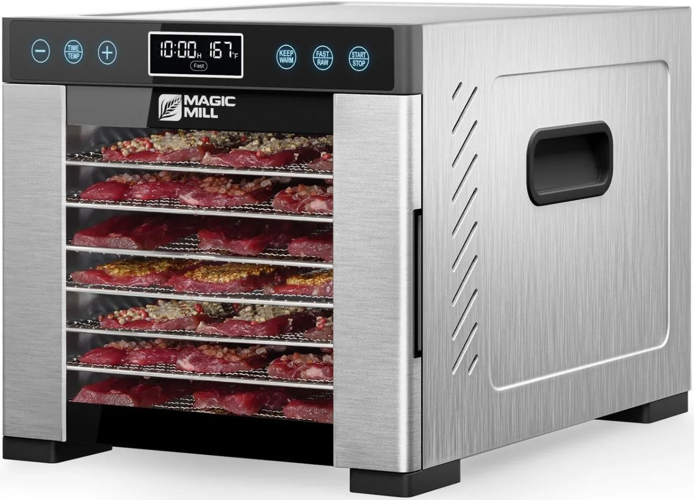 

Magic Mill Pro Food Dehydrator machine 7 Stainless Steel Trays Dryer for Jerky, Dog Treats, Herb, Meat, Beef, Fruit