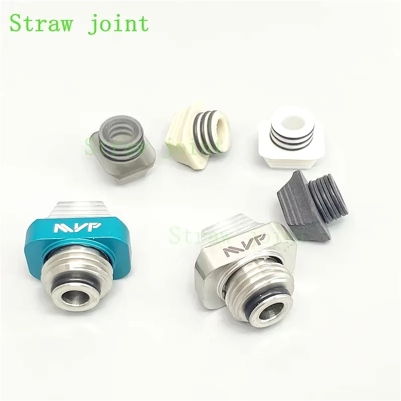 

1set Billet Box BB Drip Tip Stainless Steel Plastic PEEK Arrow MVP Straw Joint