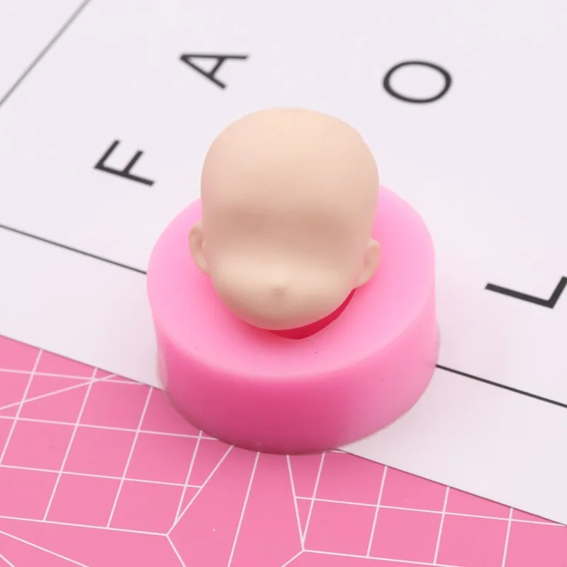 Silicone face mold ultra-light clay soft pottery fondant face mold bjd silicone baby face hand-made face