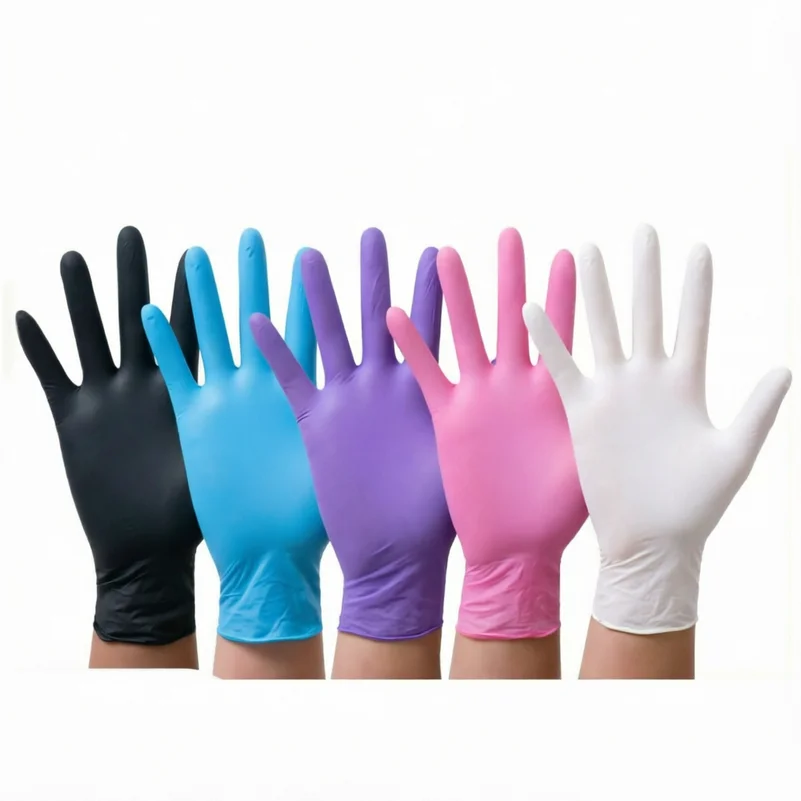 100Pcs Purple Disposable Nitrile Gloves,Durable Household Cleaning Gloves,Garden Planting and Digging Non-slip Dirt-resistant