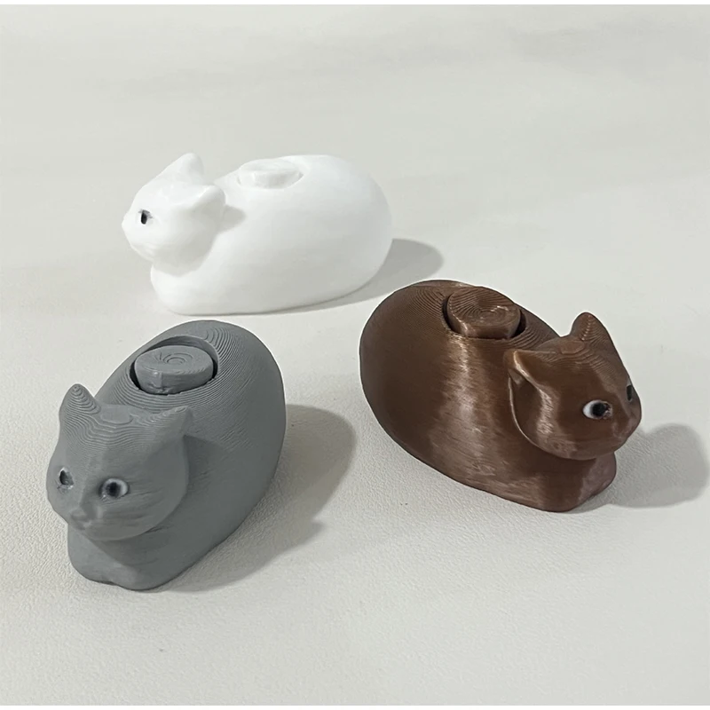 Новый милый вращающийся кот, декомпрессионный маленький орнамент, забавный вращающийся кот, эмодзи, посылка, украшение для офиса