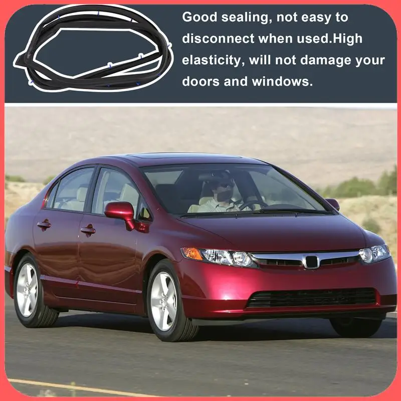 

AA89-1Pair Front Door Weatherstrip Waterproof Adhesive Strip 72350-SNA-A01 72310-SNA-A01 For Honda Civic 2006-2010