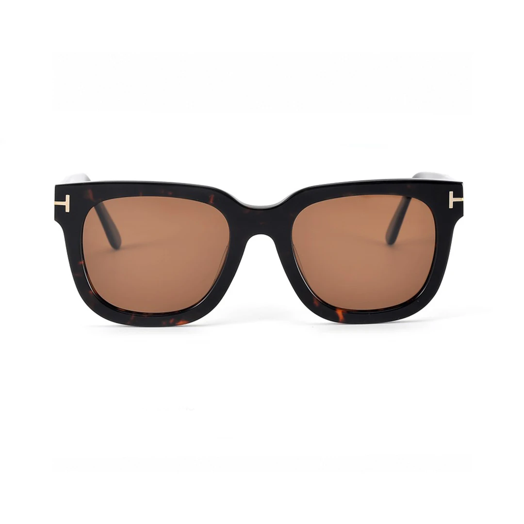 

Sunglasses for Men and Women, Black Square Large Frame Acetate Glasses, Outdoor Polarized Anti-Uv Plain Decorative Sunglasses
