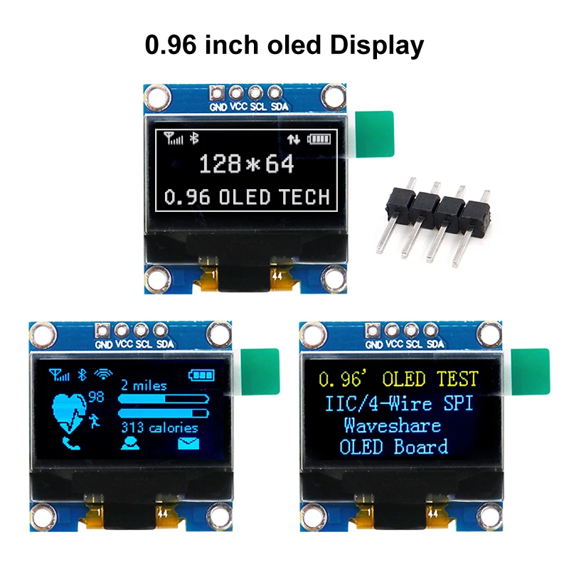 0.96inch OLED Display Module 1306 Drive IIC  I2C 128X64 LCD Module Board for Arduino/Raspberry Pi/BBC