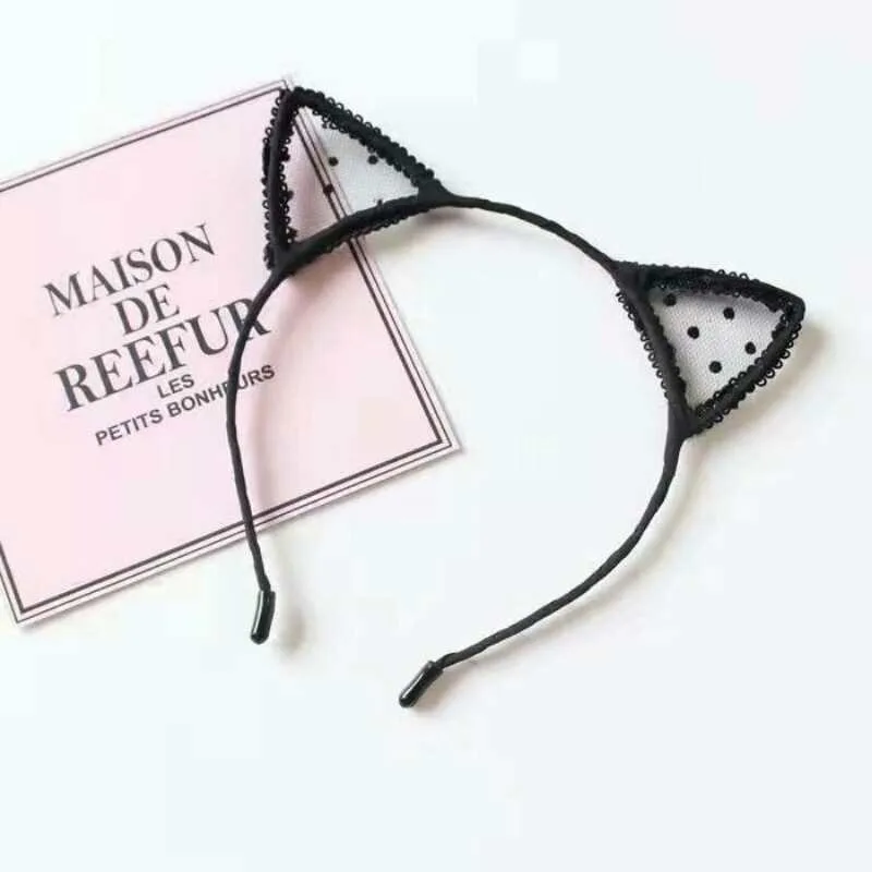 夜の春の風セクシーなアクセサリーかわいい猫の耳ヘアフープ猫ガールアクセサリーロールプレイクリスマスカーニバルパーティー