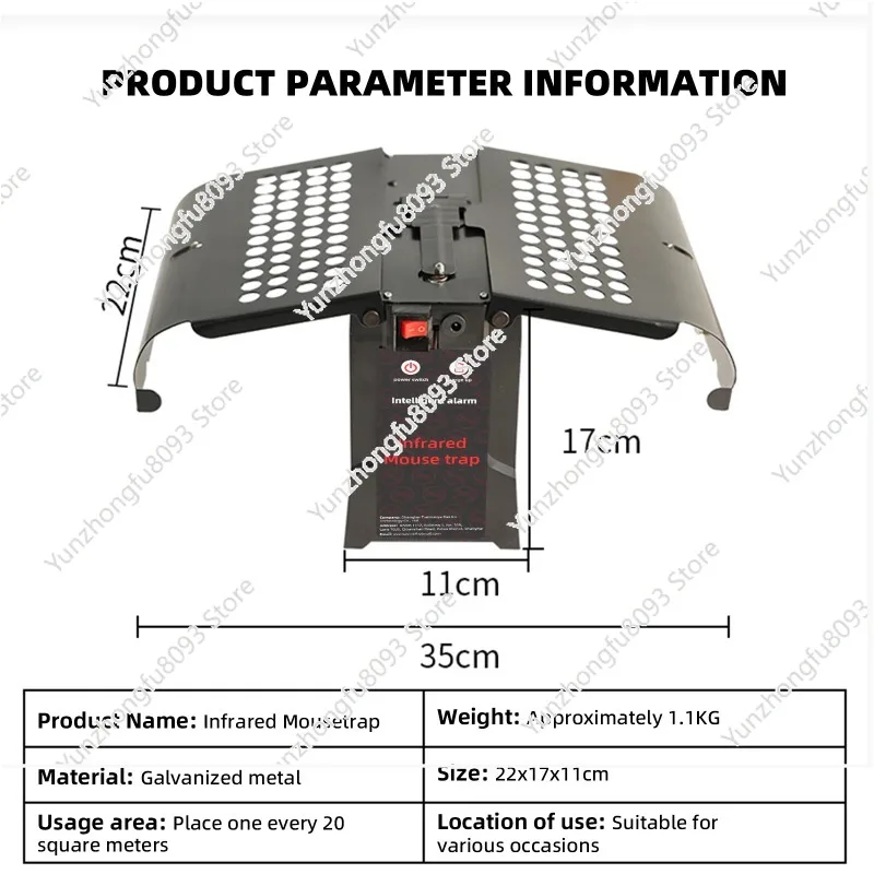 Household Cage Continuous Automatic Mousetrap Intelligent Sensing Rodent Control Device