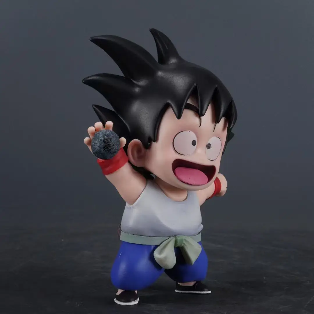 Dragon Ball Anime Figures Cute Krillin Funny Goku Figurine Collectible Ornaments Model Car Decoration Doll Fans Gift Kids Toys