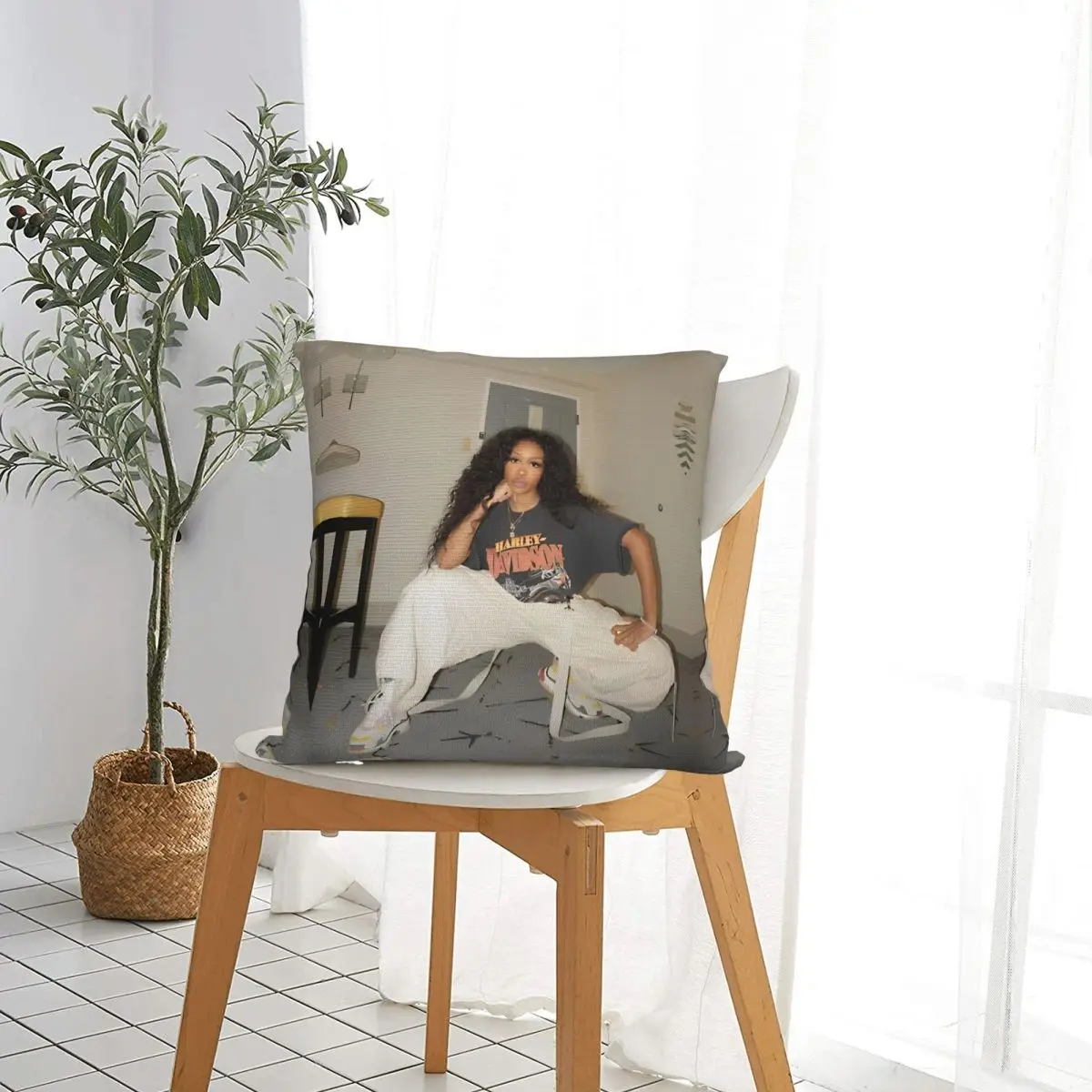 SZA Love Galore Fashion Glam Pillow Cases Vintage Punk Music Rap Hip Hop Cushion Covers Decorative Pillowcase for Home 45*45cm