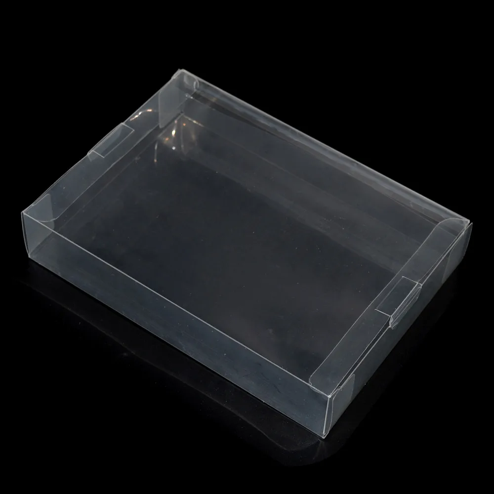 300 pcs a lot Clear transparent Protector Case CIB Box for SNES N64 games plastic PET  game collect display storage boxes