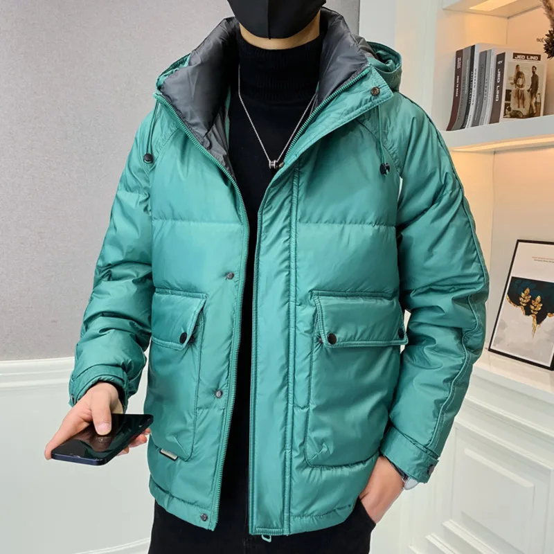 Duck Down Jacket Men Outerwear 2023Chaquetas De Plumon Hombres Casacos Masculino Kurtka Zimowa Simple Hooded Down Jacket Casual