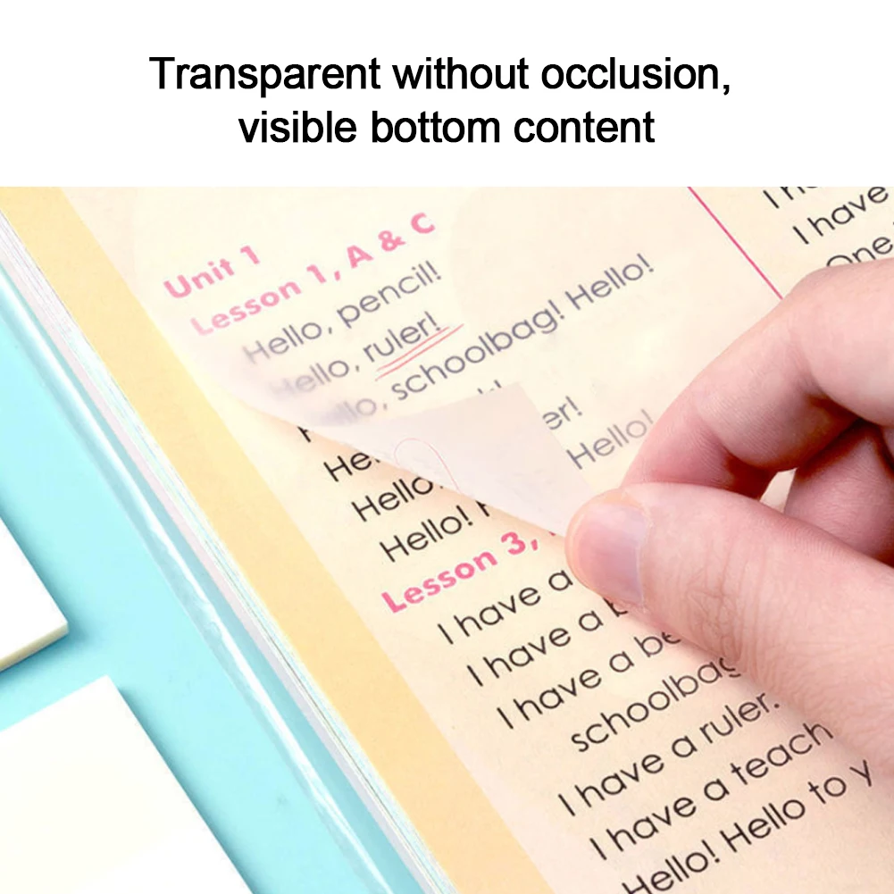 150sheets Waterproof PET Transparent Note Paper DIY Memo Portable Self Adhesive Scrapbook Office Memorandum Student Stationery