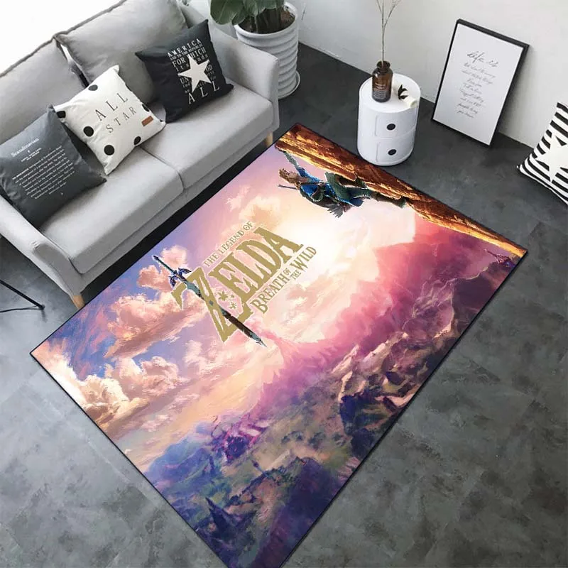 Legend of 2-Zelda Printed Floor Mat Carpet 15 Sizes Living Room Bedroom Bedside Window Sill Bathroom Floor rugs Home Decoration