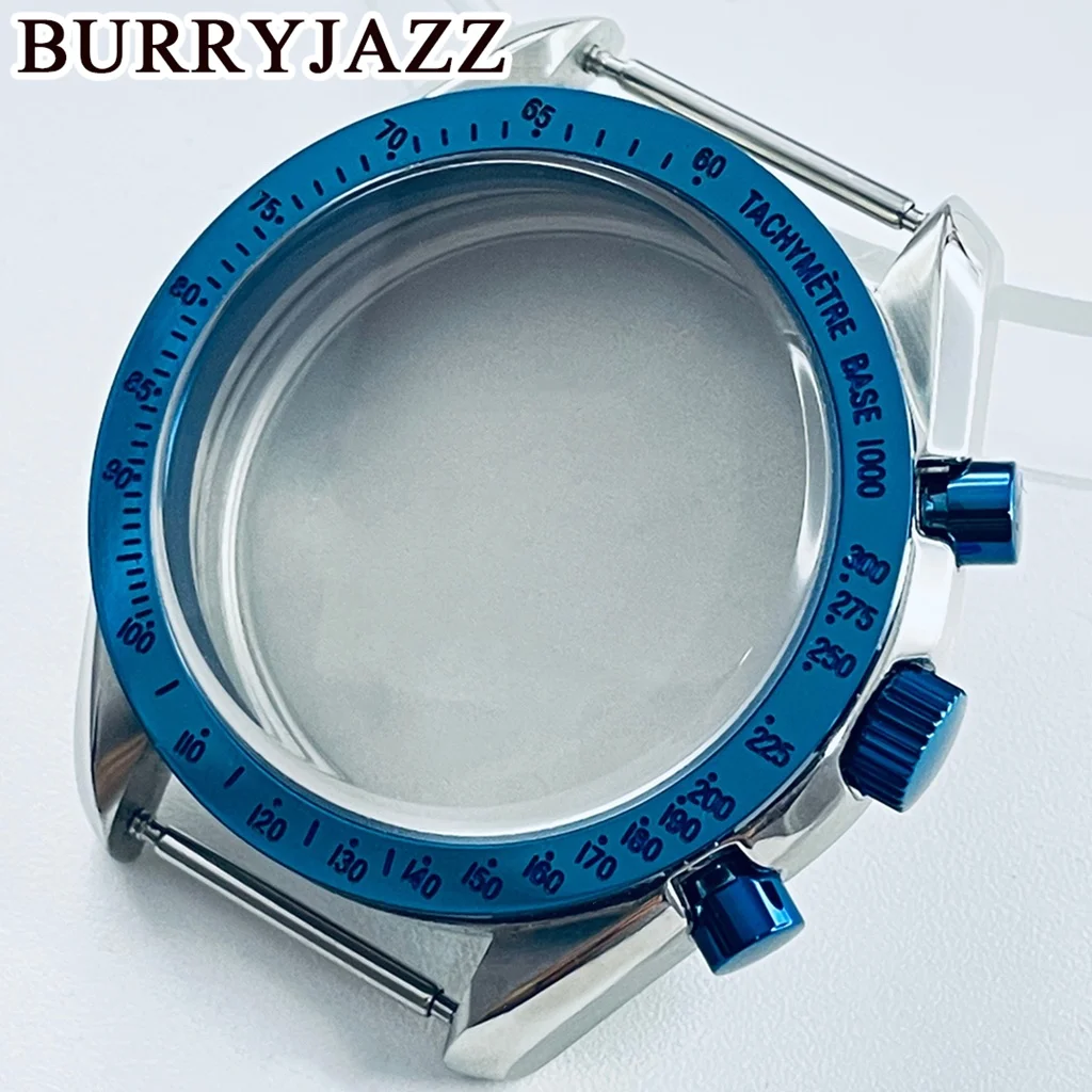

40mm Waterproof Watch Case Coated Glass Two Tone Gold Watch Case Watch Accessories Part Fit VK63 VK64 Quartz Chronograph Movemen